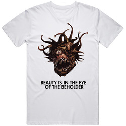 D&d Beholder Dungeons And Dragons Parody Retro Graphic Unisex Cotton White Classic T Shirt