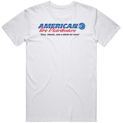 American Tire Distribution Automobile Car Auto Motor Parts Cool Distressed Brand Logo Emblem Retro Graphic Unisex Cotton White Classic T Shirt