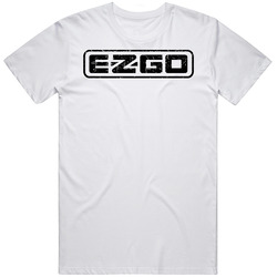 Ezgo Automobile Car Truck Motorcycle Auto Parts Cool Distressed Style Brand Logo Emblem Retro Graphic Unisex Cotton White Classic T Shirt