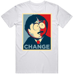 Randy Marsh Hope Poster South Park Tee Retro Graphic Unisex Cotton White Classic T Shirt