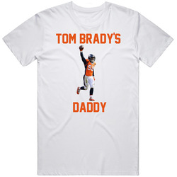 Von Miller Is Tom Brady's Daddy Denver Broncos Afc Champion Retro Graphic Unisex Cotton White Classic T Shirt