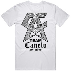 Team Canelo For Glory White Retro Graphic Unisex Cotton White Classic T Shirt