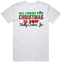 Kelly Oubre Jr All I Want For Christmas Washington Basketball Retro Graphic Unisex Cotton White Classic T Shirt