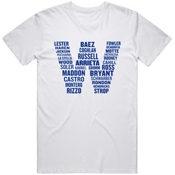 Cubs Team Names In W Flag The Best Chicago Cubs Win Winning Ultimate Fan Retro Graphic Unisex Cotton White Classic T Shirt