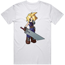 Final Fantasy Vii 7 - Cloud Strife White T Shirt
