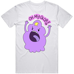 Adventure Time - Lumpy Space Princess Oh My Glob! White T Shirt