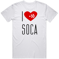 I Love Soca Retro Graphic Unisex Cotton White Classic T Shirt