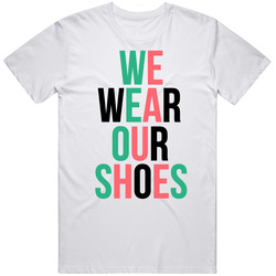 We Wear Our Shoes 7 Verde Retro Graphic Unisex Cotton White Classic T Shirt