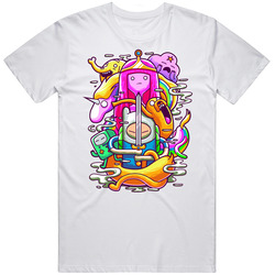 Adventure Time T- Finn Tee Retro Graphic Unisex Cotton White Classic T Shirt