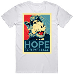 Alf t-shirt Hope for melmac tee Retro Graphic Unisex Cotton White Classic T Shirt