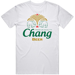 Chang Beer Southeast Thailand Fan Retro Graphic Unisex Cotton White Classic T Shirt
