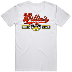 Willie's Chicken Shack Louisiana Restaurant Logo Foodie Food Fan Retro Graphic Unisex Cotton White Classic T Shirt