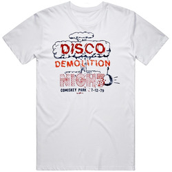 Disco Demolition Night Comiskey Park 1979 Retro Graphic Unisex Cotton White Classic T Shirt