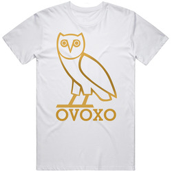 Ovo Emas Putih Retro Graphic Unisex Cotton White Classic T Shirt