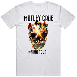 Montley Crue Final White Retro Graphic Unisex Cotton White Classic T Shirt