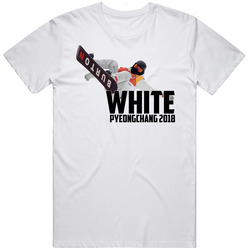 Shaun White Usa Snowboarding 2018 Olympic Athelete Fan Retro Graphic Unisex Cotton White Classic T Shirt