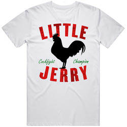 Little Jerry Cockfight Champion Seinfeld Parody Logo Fan Retro Graphic Unisex Cotton White Classic T Shirt