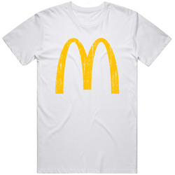Mcdonalds Fast Food Restaurant Distressed Look Logo Cool T Shirt