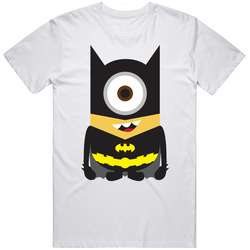 Minions Despicable Me 2 Batman Funny Standard Adult White T- S To 5xl Retro Graphic Unisex Cotton White Classic T Shirt