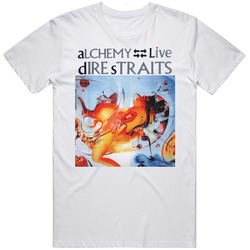 Dire Straits Alchemy Live #1 Standard Adult White T- S To 5xl Retro Graphic Unisex Cotton White Classic T Shirt