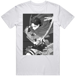 Shingeki No Kyojin 15wh Retro Graphic Unisex Cotton White Classic T Shirt