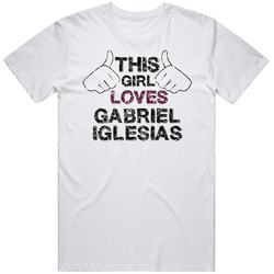 This Girl Loves Gabriel Iglesias Thumbs Love Comedian Comedy Worn Look Cool Fan T Shirt