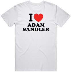 I Heart Adam Sandler Action Movie Star Actor Fan T Shirt