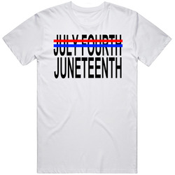 July Fourth Juneteenth Statement Retro Graphic Unisex Cotton White Classic T Shirt