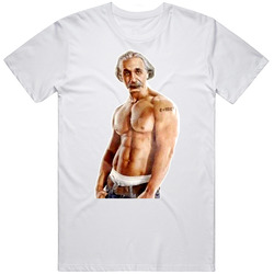 Buff Einstein Funny Science Physics Street Wear Retro Graphic Unisex Cotton White Classic T Shirt