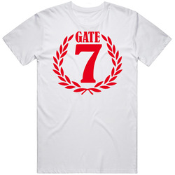 Olympiakos Gate 7 Retro Graphic Unisex Cotton White Classic T Shirt