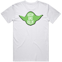 Rockin And Rollin T Shirt Star Wars Unisex Xsm-6xl Yoda Head Comic Tee T Shirt