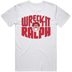 Wreck It Ralph Video Game Movie Retro Graphic Unisex Cotton White Classic T Shirt