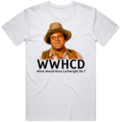 What Would Hoss Cartwright Do Wwjd Bonanza Retro Graphic Unisex Cotton White Classic T Shirt