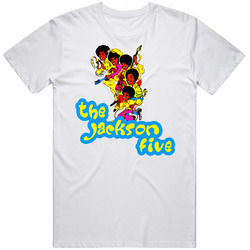 Jackson Five Music Retro Graphic Unisex Cotton White Classic T Shirt