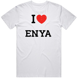 I Love Heart Enya First Name Worn Look T Shirt