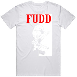 Elmer Fudd Cartoon Retro Graphic Unisex Cotton White Classic T Shirt