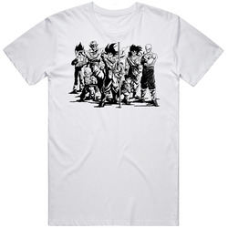 Dragon Ball Z Characters Retro Graphic Unisex Cotton White Classic T Shirt
