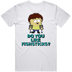 Do You Like Fish Sticks South Park Retro Graphic Unisex Cotton White Classic T Shirt