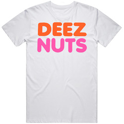 Deez Nuts Slogan Rap Retro Graphic Unisex Cotton White Classic T Shirt