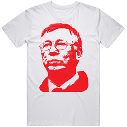 Sir Alex Ferguson English Soccer Retro Graphic Unisex Cotton White Classic T Shirt