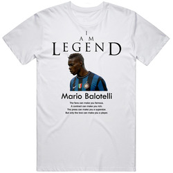 Mario Balotelli Italy Legend Soccer Futbol Retro Graphic Unisex Cotton White Classic T Shirt