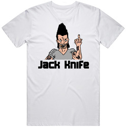 Jack Knife Superjail Retro Graphic Unisex Cotton White Classic T Shirt