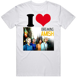 I Love Breaking Amish Retro Graphic Unisex Cotton White Classic T Shirt