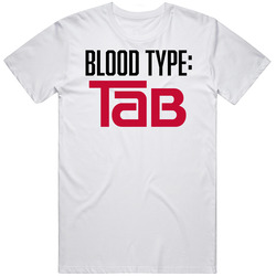 Tab Cola Soda Pop Drink Logo Funny Blood Type Parody Cool T Shirt