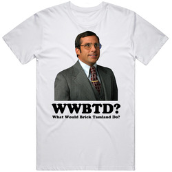 What Would Brick Tamland Do Anchorman Movie Retro Graphic Unisex Cotton White Classic T Shirt