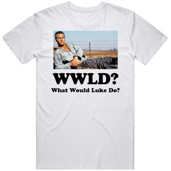 What Would Cool Hand Luke Do Retro Graphic Unisex Cotton White Classic T Shirt
