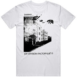 Joy Division Factory Concert  1979 Retro Graphic Unisex Cotton White Classic T Shirt