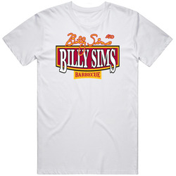 Billy Sim's Bbq Barbecue Ribs Restaurant Fan Logo Gift Retro Graphic Unisex Cotton White Classic T Shirt