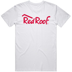 Red Roof Accommodation Hotel Logo Cool Gift Retro Graphic Unisex Cotton White Classic T Shirt