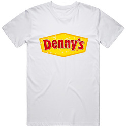 Dennys Fast Food Restaurant Distressed Look Retro Graphic Unisex Cotton White Classic T Shirt